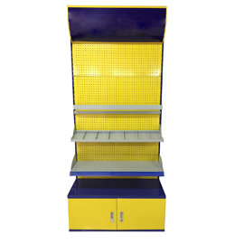 Single side tools display rack with cabinet 