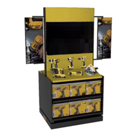 Double-sided island metal display stand for power tools