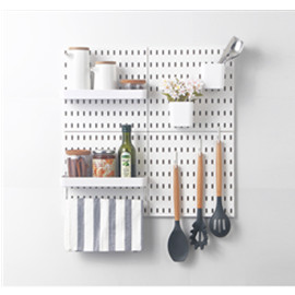 Wall-mounted kitchen storage shelf tools display rack combination